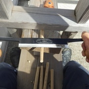 travail au banc d'ane au soleil