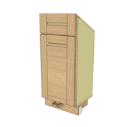 Meuble poubelle vue de face