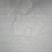 empreinte dans la mousse