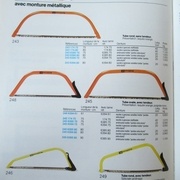 Scies à buches montées avec monture métallique