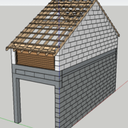 L'appentis - vue du pignon nord