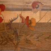 Détail de marqueterie art nouveau (Emile gallé) http://www.joron-derem.fr