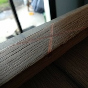 Première version : l'incrustation de sapelli n'est pas flagrante