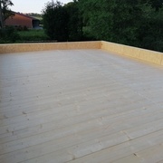 Avant les passage de l'etancheur. Après pose des acrotères