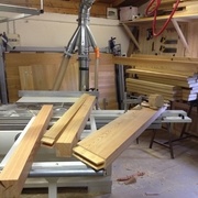 double tenons sur limons  et mains courante