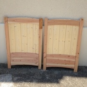 Les parois latérales avant le travail de la partie haute (découpe/ ponçage)