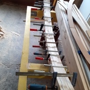 Collage de 2 traverses (4 épaisseurs) en même temps