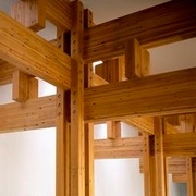 Détail de charpente contemporaine japonaise (lamellé collé) https://www.pinterest.fr