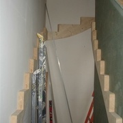 chantier en neuf ( pose d escalier)