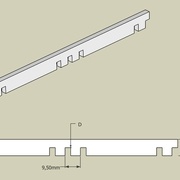 Repère pour usinage de l'encoche de la traverse complète intérieure (Pièce jaune)