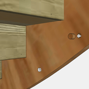 fixation de crémaillère par vissage apparent (rebouchage et cabochon)