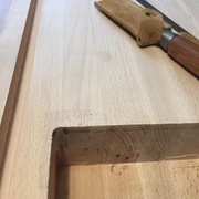 Dérapage de la défonceuse rattrapé par un collage d'un morceau usiné ensuite