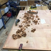 Mise à l'épaisseur avec de jolis copeaux :))