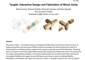 Joints japonais tsugite automatisé