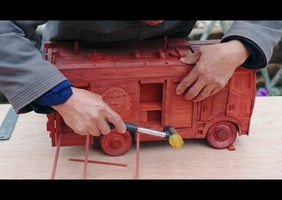 Fabrication d'un camion de pompier en bois, sans clous...