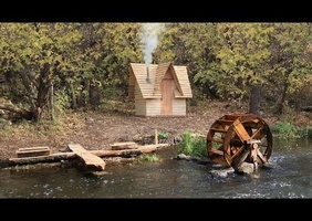 Cette vidéo pour rêver un peu !  un moulin a eau fabuleux