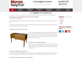 Un ébéniste et un babyfoot