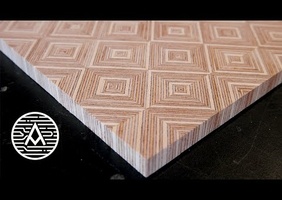 Motifs chevrons en contreplaqué