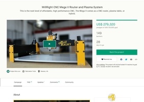 Une grande cnc low cost sur Kickstarter