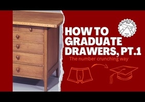 Calcul hauteur graduée de tiroirs sur une commode