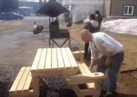 2-en-1 une table banc