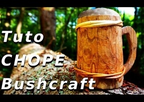 Chope à bière en bois