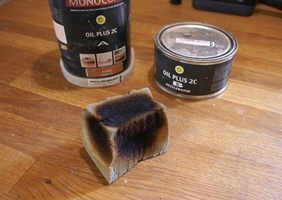 Auto-combustion d'une éponge avec le Rubio