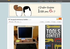 PC keypad stationery holder