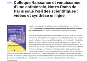 Colloque Notre-Dame Naissance et renaissance d’une cathédrale : Présentation épure et autres