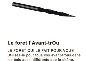 Nouvel outil pour faire des avant-trous précis