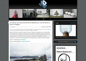 Un escalier suspendu tout en bois