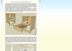 Coulisse de tiroir en bois à extension totale