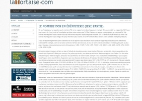 Le Nombre d'Or en ébénisterie