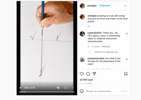 Tracé de l'anse de panier à la corde