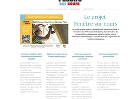 Fenêtre sur cours : site d'amélioration de la lisibilité de la formation CAP Menuisier Installateur.