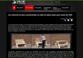 Banc transformable en table