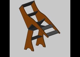 Chaise escabeau. (Chaise "Franklin")