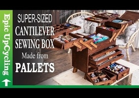 Boite a couture de bois de palettes