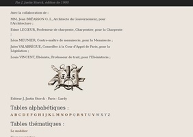 Le Dictionnaire Pratique de Menuiserie - Ebénisterie - Charpente (Justin Storck)