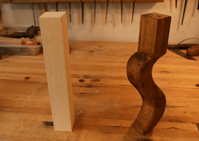 Faire des pieds sinueux à partir d'un morceau carré sans produire de déchets