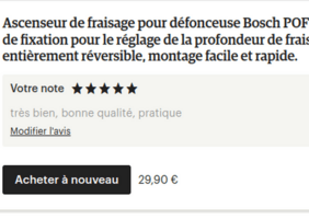 Défonceuse sous table : ascenseur