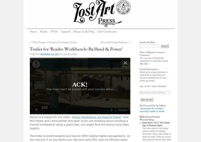 Bande-annonce: établi Roubo