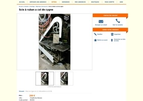 Scie a ruban col de cygne