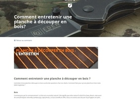 Info sur l'entretien des planches à découper