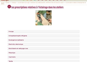 Les prescriptions relatives à l'éclairage dans les ateliers