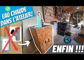 DE l'EAU CHAUDE dans l'atelier SANS CHAUFFE-EAU NI ÉVACUATION! OUI...C'est possible!