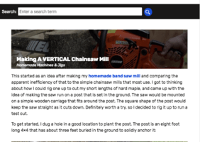 Couper des planches à la vertical à la tronçonneuse