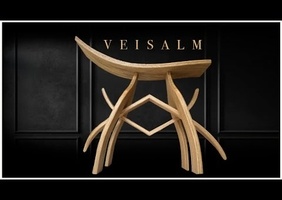 Tabouret viking en bois