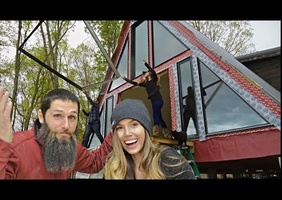 Pose fenêtres et bardage brûlée.