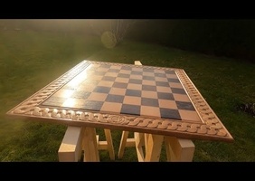 Fabrication d'un échiquier en bois.